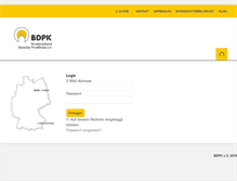 Tablet Screenshot of mitglieder.bdpk.de